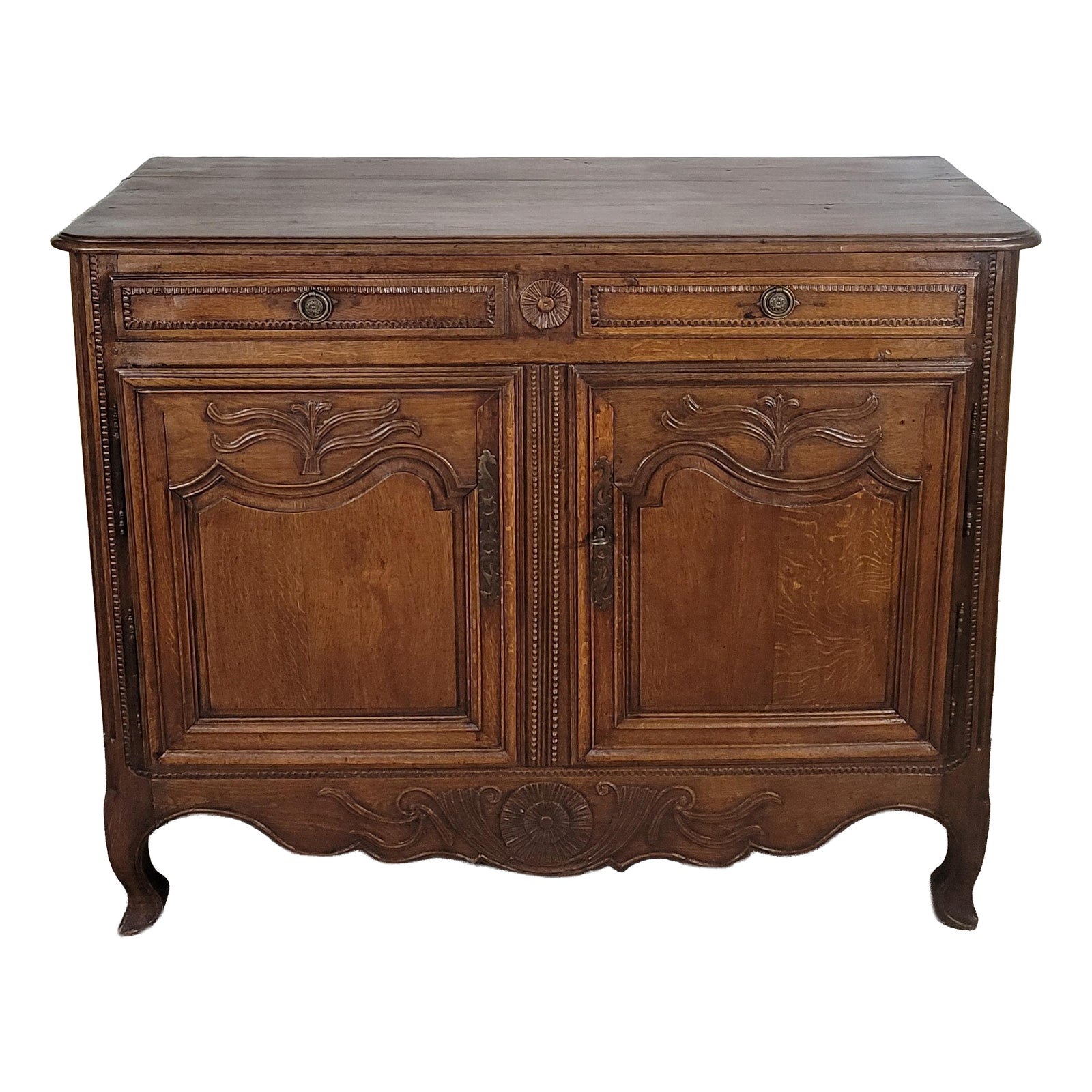 Louis XV Style Low Oak Buffet | Chairish
