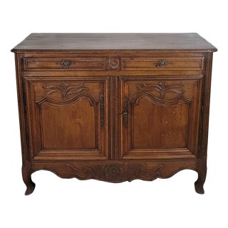 Louis XV Style Low Oak Buffet For Sale