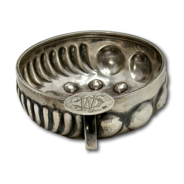 Fine Antique Hand Made French 950 High Grade Sterling Silver Wine Taster Cup by Paris Maker Adolphe Boulenger For Sale In Boston - Image 6 of 18