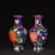 Blue Pair of Vintage Chinese Cloisonné Floral Vases - 1477g For Sale - Image 8 of 9