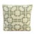 Celery/Cream Fretwork Needlepoint Pillow W/ Velvet Backing For Sale