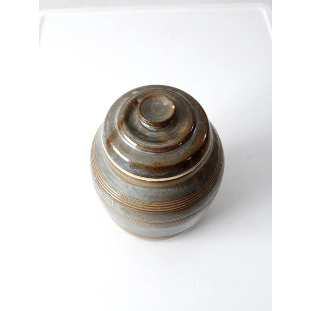 Ceramic Vintage Studio Pottery Jar For Sale - Image 7 of 12