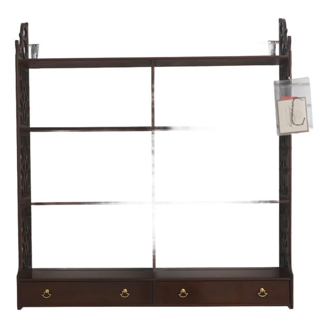 Stickley Colonial Williamsburg Mahogany Double What Not Shelf For Sale