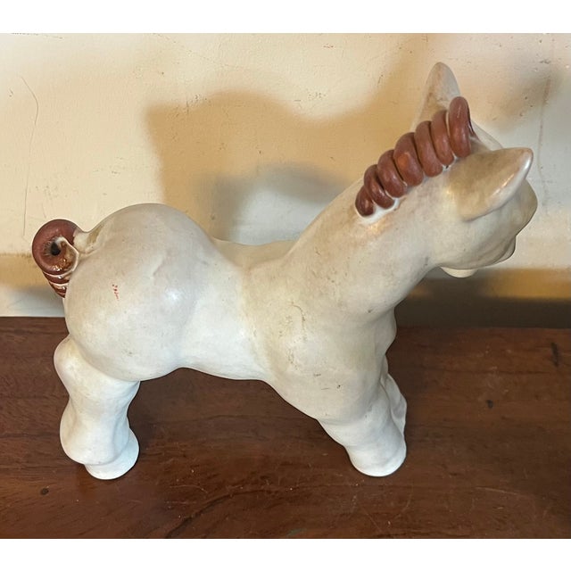 1940's Swedish Mid-Century Modern Pottery Horse by Vicke Lindstrand for Uppsala Ekeby - "Häst" For Sale - Image 11 of 15