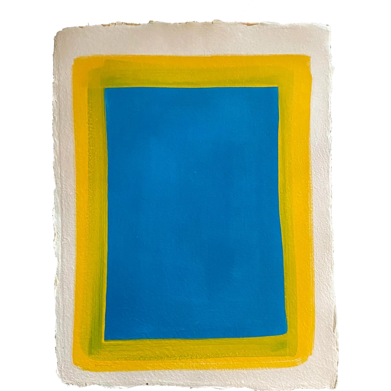 Minimalist Blue Color Field Oil Painting by Satori Gregorakis Chairish