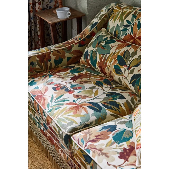 Traditional Sanderson Robin’s Wood Fabric in Russet - a Sample For Sale - Image 3 of 3