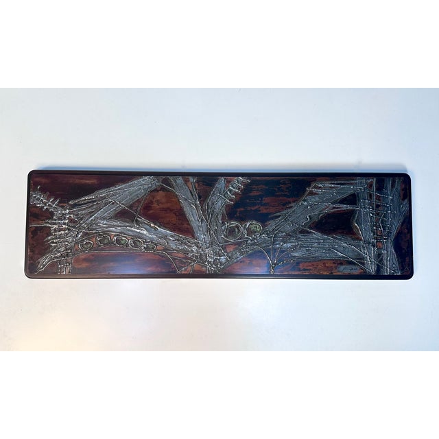 Brown Manfred Jung, Large Abstract Graphic Wall Art Relief, 1975, Steel For Sale - Image 8 of 17