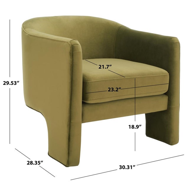 Contemporary Londyn Accent Chair - Olive Green For Sale - Image 3 of 8
