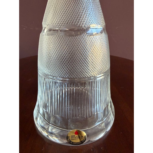 Beautiful Moser Splendid patterned Large Decanter with 24k trim. New never used, displayed only, has the original Moser...