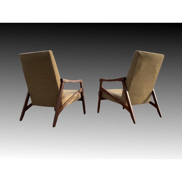 Brown Set of Armchairs by Jiří Jiroutek for Interier Praha, 1960s For Sale - Image 8 of 17