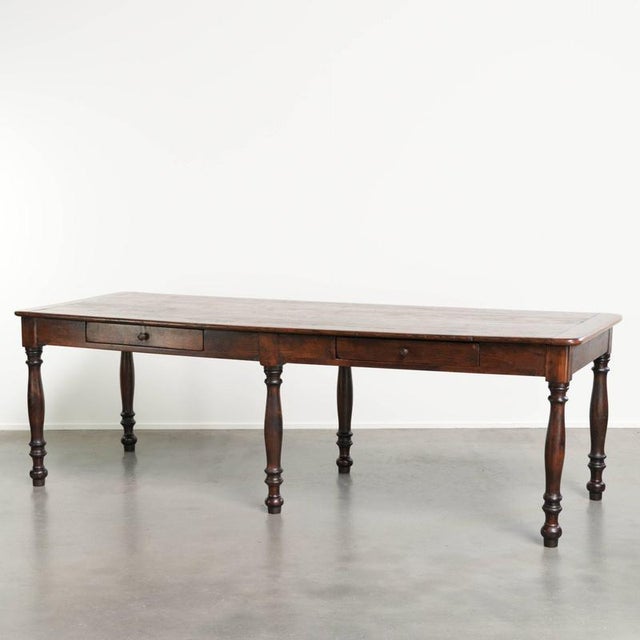 Early 19th Century English Oak Farmhouse Dining Table For Sale - Image 14 of 14