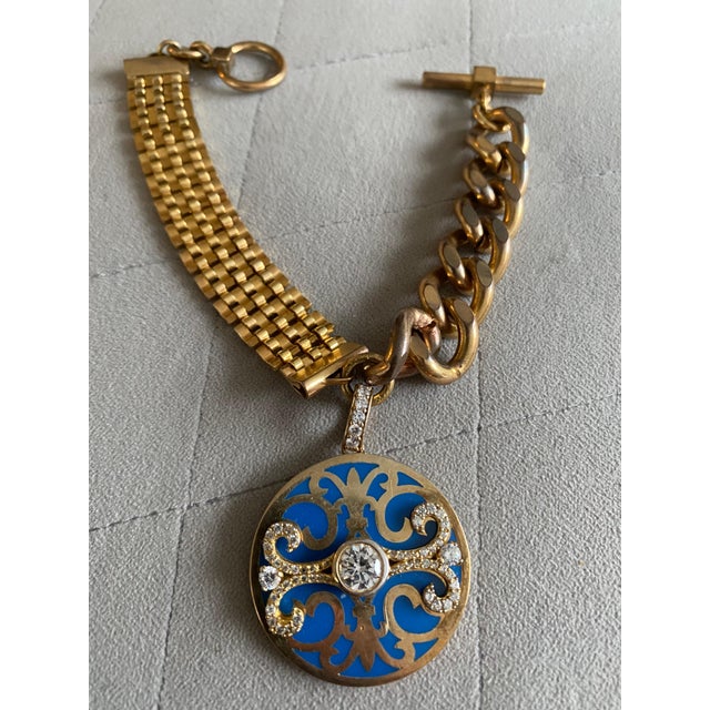 Miriam Salat Gold and Filagree Clear Bracelet Set In Sterling Silver & Topaz For Sale - Image 11 of 18