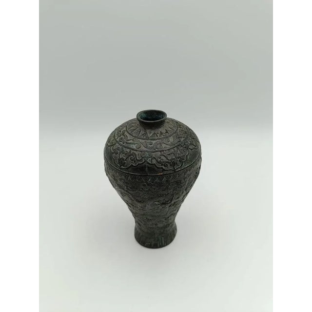 Antique Chinese Bronze Vase For Sale - Image 6 of 13