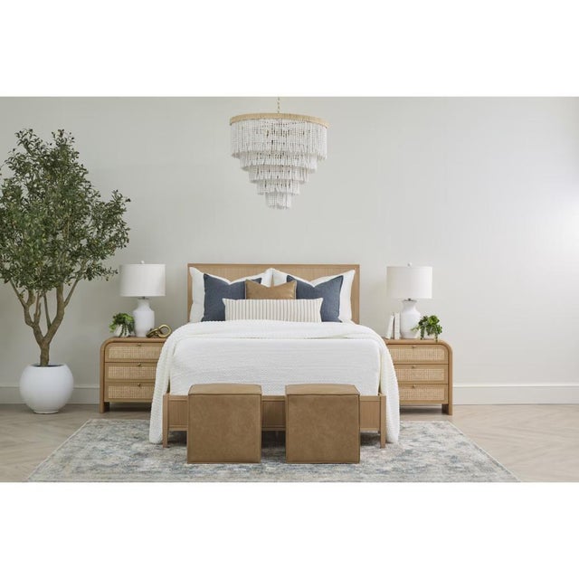 The Cannes Three Drawers Wood Nightstand brings warmth and natural texture to your bedroom with its solid oak construction...