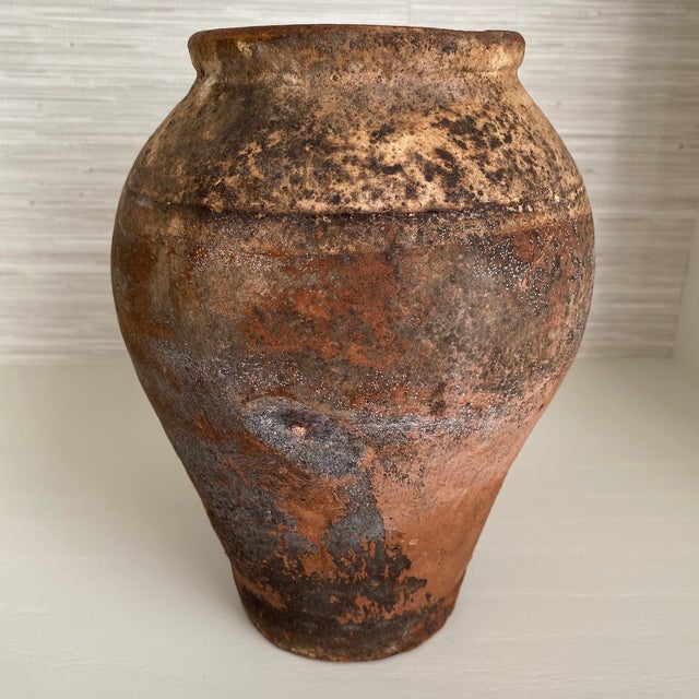 Antique Rustic Terra-Cotta Turkish Vessel Pot For Sale In Dallas - Image 6 of 12