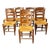 French Straw and Elm Chairs, Late 19th Century, Set of 8 For Sale