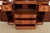 Wood Baker Furniture Style Regency Flame Mahogany Lighted Breakfront Bookcase Cabinet With Drop Front Secretary Desk, Circa 1940s For Sale - Image 7 of 16