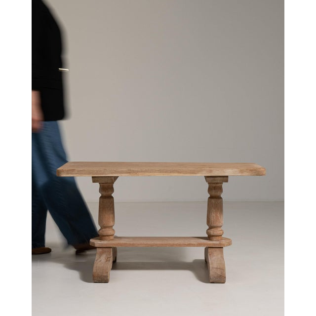 Cerused oak console in Weathered Whitewash. Finished in weathered whitewash, this cerused oak console is distinguished by...