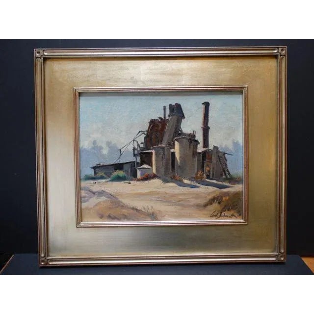 Terrific Carl Schmidt painting. It’s funny how often a bleak scene of shacks and machinery can turn out as romantic as a...