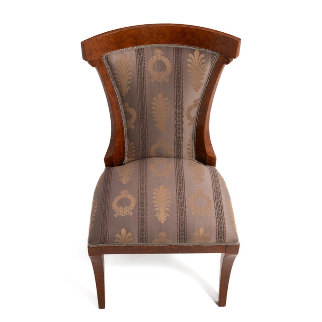John Widdicomb Klismos Saber Leg Side Chair Jw-1773 Burl Regency Neoclassical 1960s For Sale - Image 11 of 18