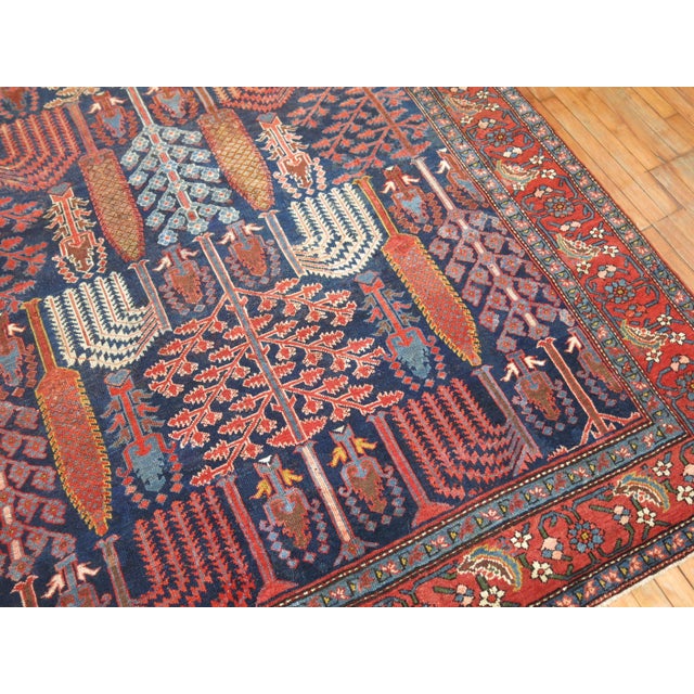 Early 20th Century Antique Persian Malayer Willow Tree Rug For Sale - Image 5 of 6