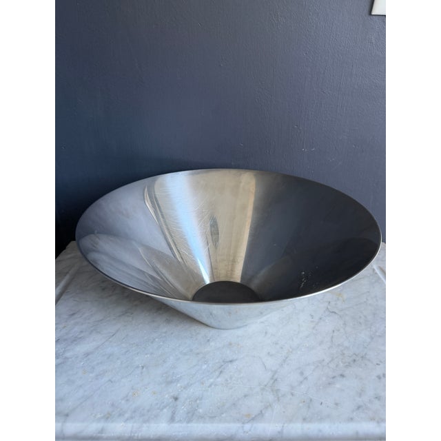 1960s Vintage MCM Stainless Steel Serving or Salad Bowl by Gabis Sweden For Sale - Image 5 of 9