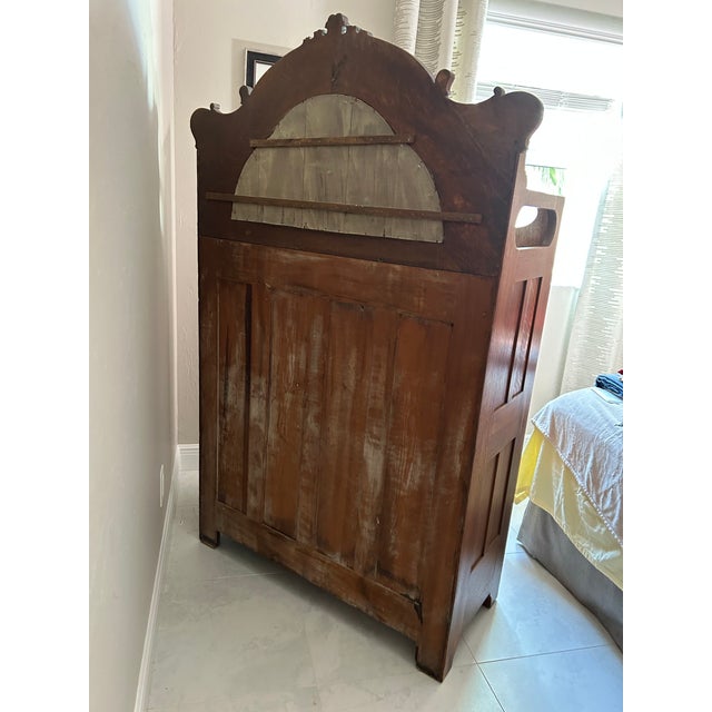 1900 - 1909 Antique Oak 1920's Wardrobe For Sale - Image 5 of 14