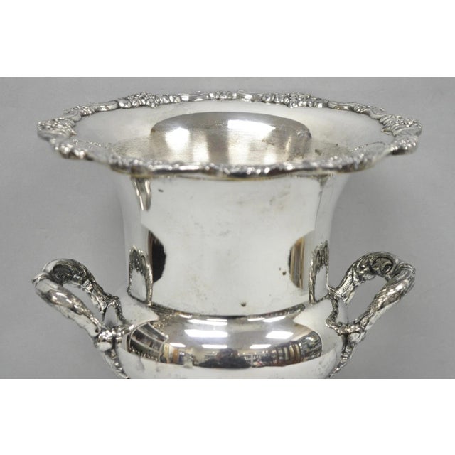 Vintage Victorian Silver Plated Trophy Cup Urn Champagne Chiller Bar Ice Bucket For Sale In Philadelphia - Image 6 of 17