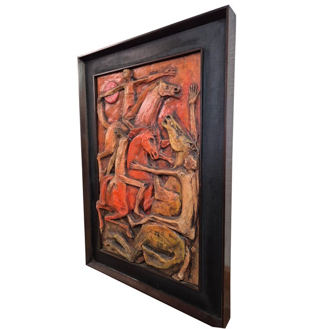 Ceramic Guerrino Baldeggia, Figurative Composition, 1960, Ceramic & Terracotta For Sale - Image 7 of 10