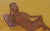 Contemporary Reclining Male Nude at Beach by Ann Chamberlin For Sale - Image 3 of 4