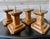 Brown Vintage French Oak Candleholders, 1940s, Set of 4 For Sale - Image 8 of 8