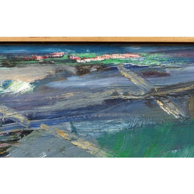 Abstract Acrylic painting on Canvas by Warren Fischer ‘American, 1943-2001’ Offered for sale is an abstract acrylic on...