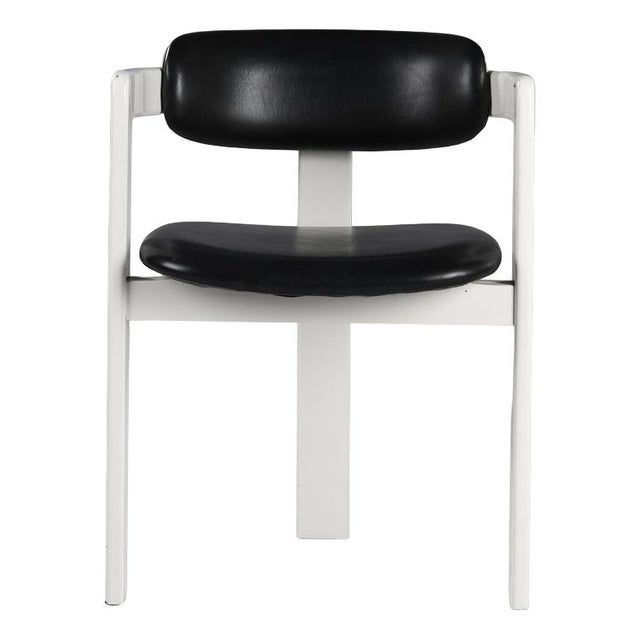 Italian Black Faux Leather Lounge Chair, 1960s For Sale - Image 11 of 11