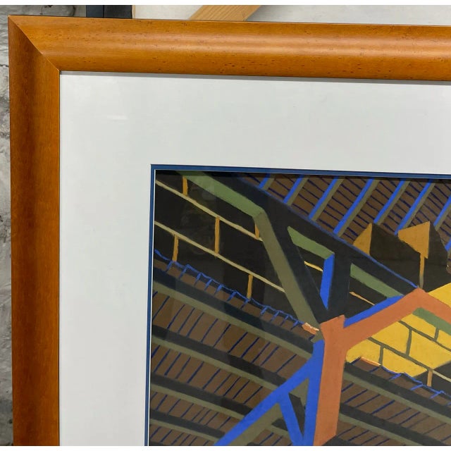 Paper Original Wade Zahares 'Barnyard Chickens in Winter' Pastel Illustration Painting For Sale - Image 7 of 13