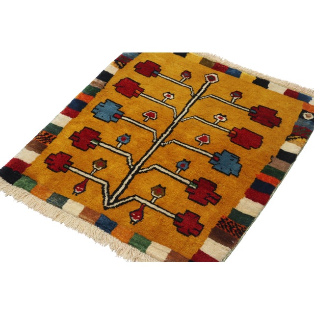 A vintage 2x3 Persian Gabbeh rug in the latest additions to Rug & Kilim’s curation of rare tribal pieces. Hand-knotted in...