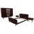 French Art Deco Bedroom Set - Bed, Nightstands and Armoire For Sale