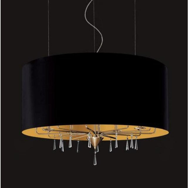 Crystal Shadow Pendant Light in Chrome and Crystal by Aggiolight For Sale - Image 4 of 7