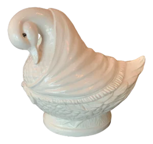 1970s Ceramic Figural Lidded Swan Soup Tureen