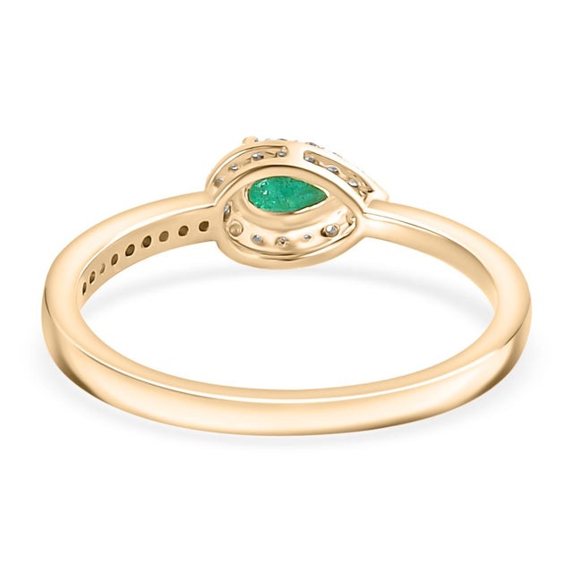 Not Yet Made - Made To Order 18k Gold East West Emerald Diamond Ring Size 5.5 For Sale - Image 5 of 12