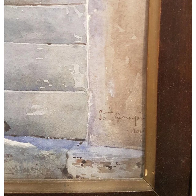 View of the Roman Forum - ''Colonna di Foca'' - Original Watercolor 1885 ca. 1885 ca. For Sale - Image 4 of 5