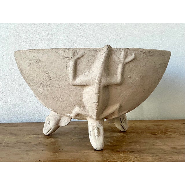 Vintage Boho Cast Lizard Ceramic Bowl For Sale - Image 4 of 11