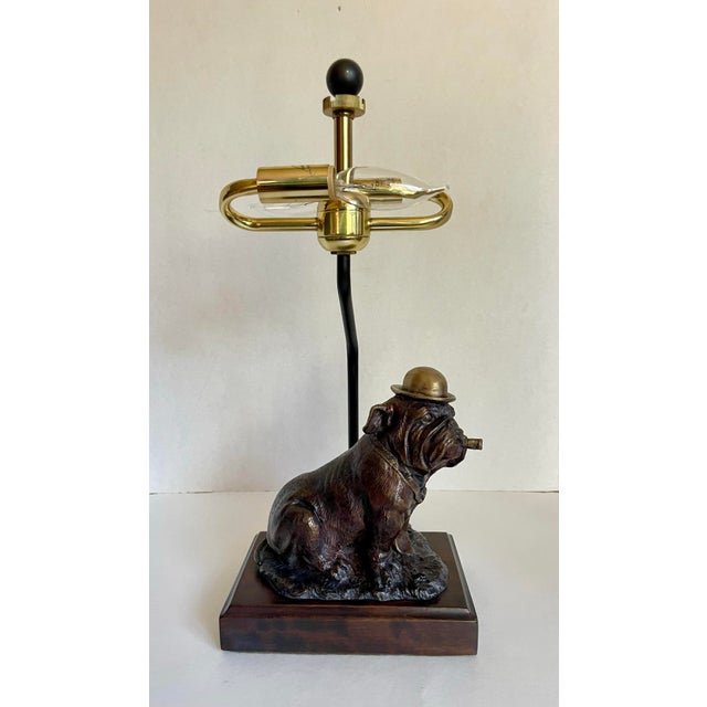 Frederick Cooper Bronze and Brass Bulldog Table Lamp For Sale - Image 12 of 12