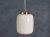 Mid-Century Danish White Glass and Brass Pendant Lamp, 1960s For Sale - Image 9 of 9