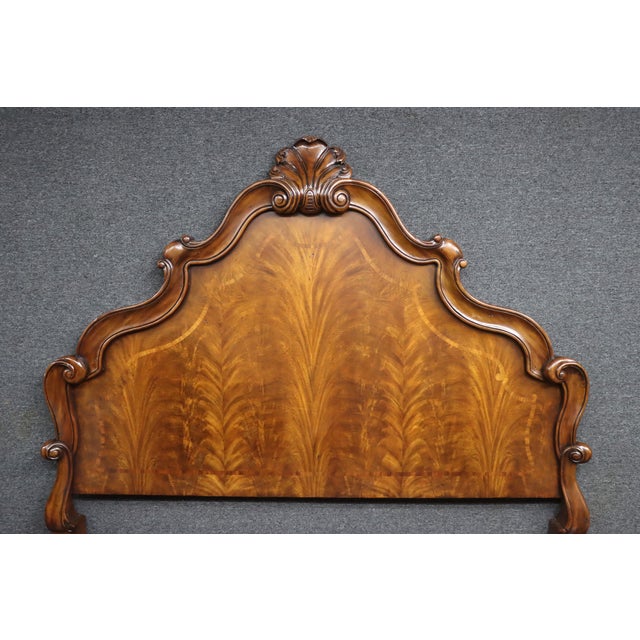 Thomasville Ernest Hemingway Collection Style Carved King Bed, Attributed For Sale - Image 10 of 13