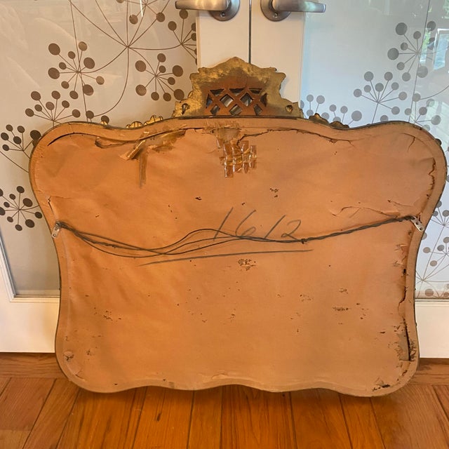 Gold Rococo Gold French Crown Mirror For Sale - Image 8 of 17