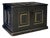 Late 19th Century Painted Cedar Blanket Chest in Black and Gold For Sale