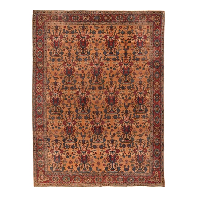 Antique Kerman Rug 8'10'' x 11'11'' For Sale