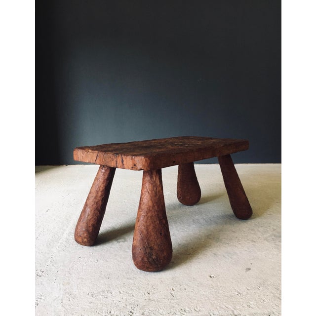 Brutalist Handcafted Carved Oak Coffee Table, Belgium, 1960s For Sale - Image 6 of 18