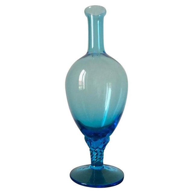 Postmodern Turquoise Murano Glass Bottle, Italy, 1960s For Sale - Image 16 of 16