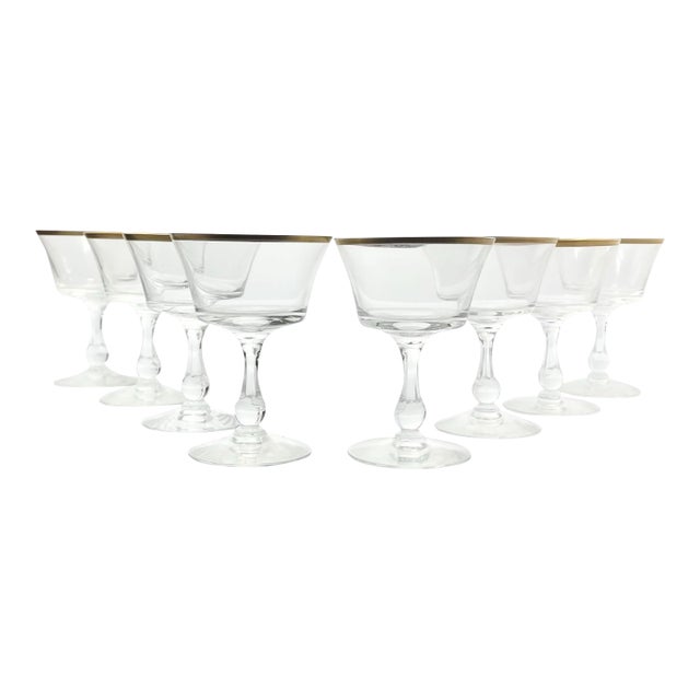 1970s Fostoria “Richmond” Coupe Champagne Glasses - Set of 8 For Sale